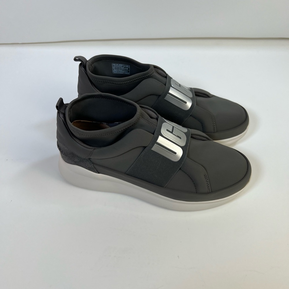 UGG Neutra Logo Elastic Slip-On Sneakers Gray/White Women’s Size 10 - Picture 16 of 16